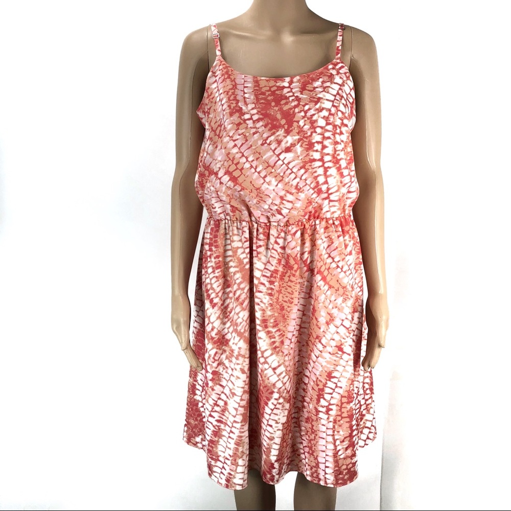 Calvin Klein Large orange pink sleeveless dress 23